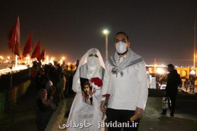 مراسم عقد یک زوج جوان در شلمچه