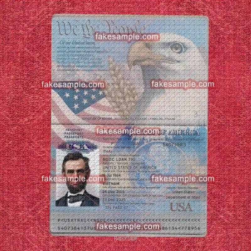 Singapore Passport Fake Template