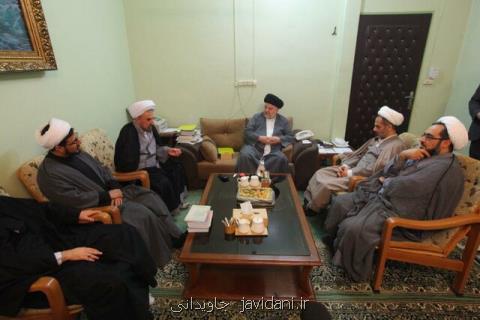 دیدار رئیس و مدیران پژوهشكده بین المللی عروةالوثقی با آیت الله شهرستانی